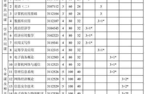 电子商务专业专接本科目